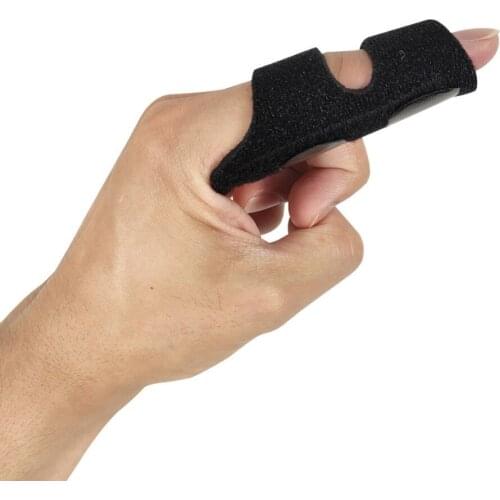 1Pcs Pain Relief Aluminium Finger Splint Fracture Fixation Protection Brace Corrector Support With Adjustable Tape Bandage