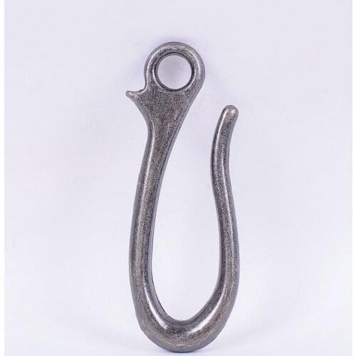 10X 43*15mm Retro Silver Belt Keyring U Hook FOB Clip for Key Chain Wallet Chain