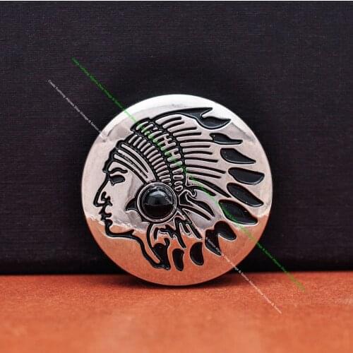 10X Southwest Tribal Silver Indian Head Turquoise Leathercraft Western Horse Saddle Belt Accessories Concho Screwback