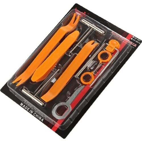 12pcs Car Radio Door Clip Panel Trim Dash Audio Removal Open Installer Pry Tool Removal Pry Auto Fastener Clips