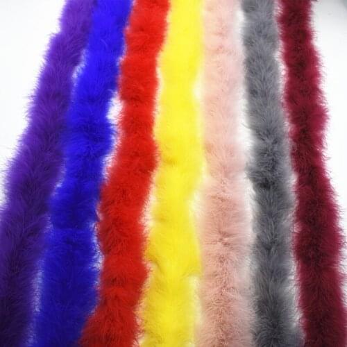 2meter 50Grams Fluffy Feather Boa Super Quality Dyed Turkey Feather Boa for Party/carnival Feathers for Crafts Boa Shawl Plumas
