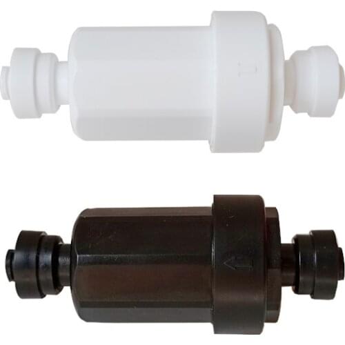 2 Pcs 1/4 OD Prefilter for Water System Garden Misting Pump 6.4mm Pipe with Stainless Steel Mesh Black White Quick Connectors