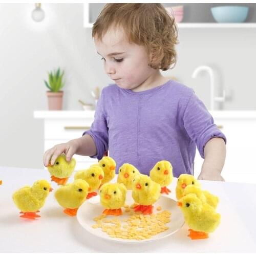 2PCS/Set Funny Wind-Up Hopping Jumping Chicken Clockwork Toys Jump Children Toys Game Chicken Children Walking Brain Kids G R8F0