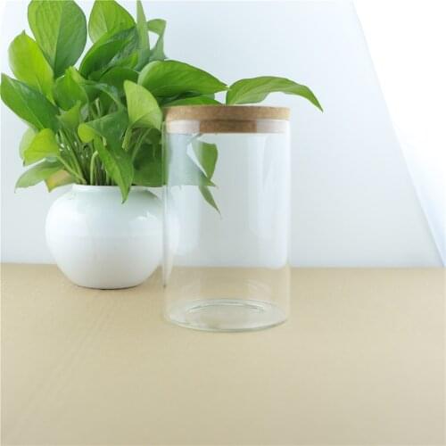 4pcs/lot 100*150mm 950ml Storage Glass Bottle Food Jar Container Transparent Kitchen Storage Containers Cork Glass Bottles Jars