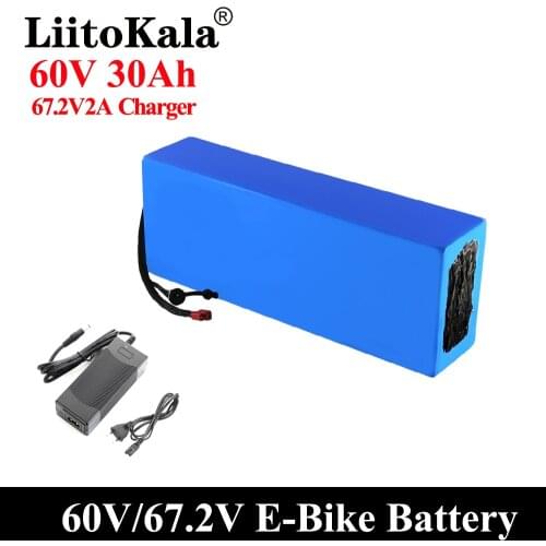 LiitoKala E-bike battery 60V 20ah 25ah 30ah 15ah 12ah li-ion battery pack bike conversion kit bafang BMS High power protection T