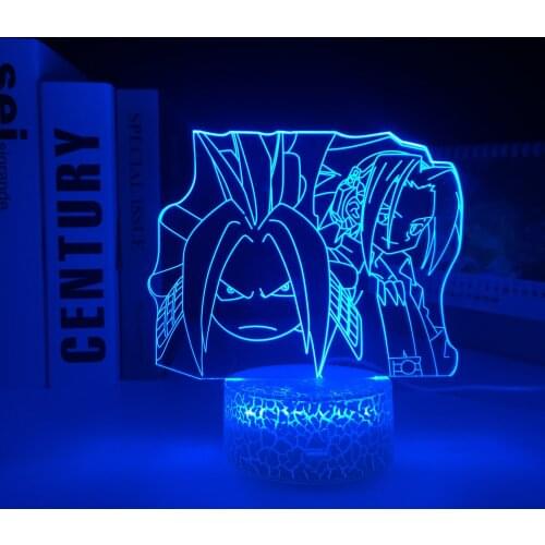 Acrylic Panel Animation Peripherals 3D LED Lamp White Cracked Base Night Light for Couple Children Festival Birtthday Gifts