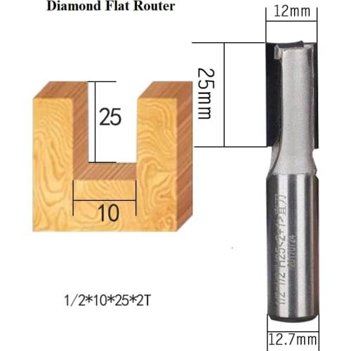 Diamond 8mm wood milling cutter 10mm 12mm woodwork tool Lengthened Straight Knife proformance router bits reamer