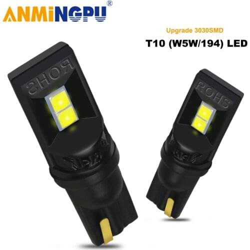 ANMINGPU 2PCS T10 Led Canbus 194 168 W5W Led Bulb 12V 3030SMD Car Clearance Light Reading Lights Interior Lights Signal Lamp