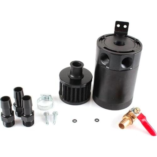 Oil Storage Tank Universal Motor Fuel Tank Engine Air Oil Separator Fuel Tank Aluminum Twin-cylinder Polished Baffle