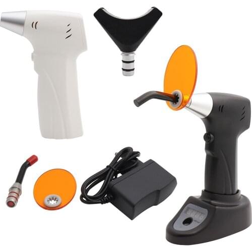 Wireless Dental Curing Light Cure Lamp Curing Machine With Light Meter And Whitening Tip White Black