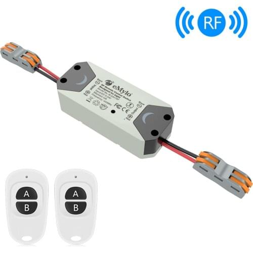 Wireless RF Motor Controller Switch DC 5V-24V 433Mhz Relay Module Motor Remote Control Switch for Rolling Door/Electric Curtains