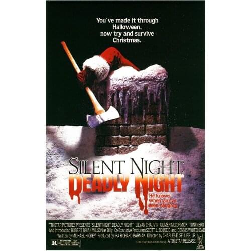 SILENT NIGHT DEADLY NIGHT Movie Art print Silk poster Home Wall Decor