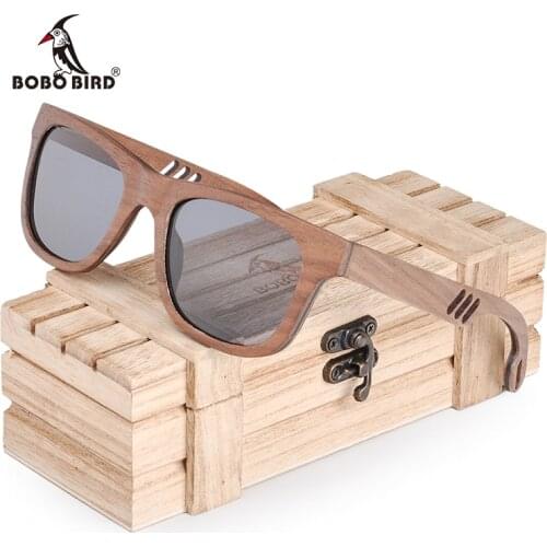 BOBO BIRD Wood Sunglasses 2020 Men Women Luxury brand wooden Fashion Sun Glasses Ladies Retro Spuare Shades Eyewear Gafas de Sol