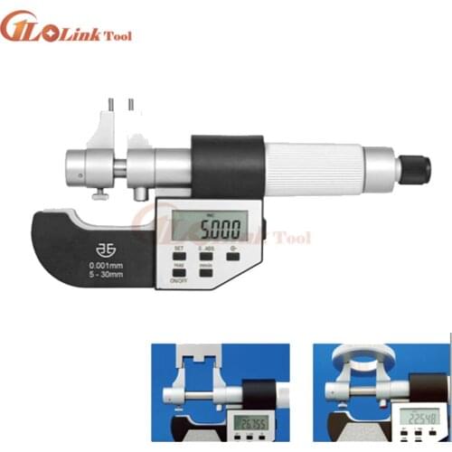 XIBEI Digital Micrometer 5-30mm IP54 Inside Micrometer 0.001mm Inch/mm Electronic Caliper Precision Measuring Tool