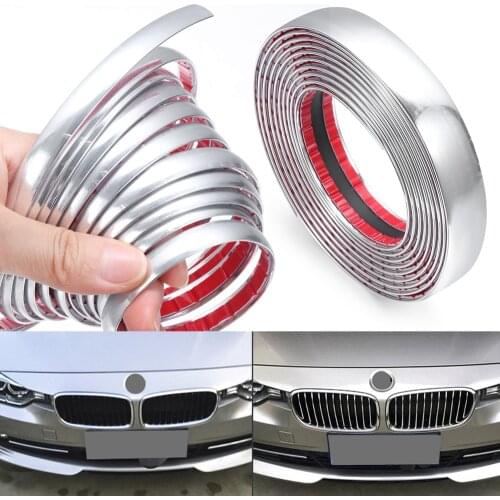 Chrome Moulding Trim Car Door Protector Stickers Strip Anti-Collision Tape Door Edge Guard Plate Bright Sticker Auto Styling