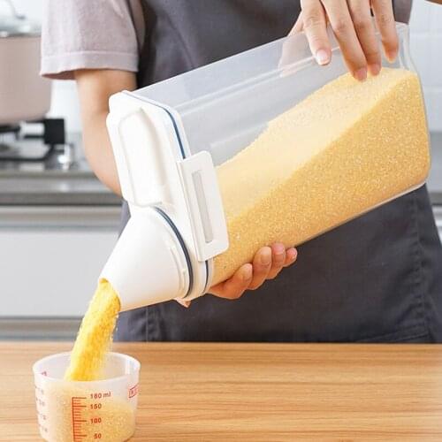 Food Storage Container Plastic Refrigerator Kitchen Organizer Noodle Box Multigrain Storage Tank Transparent Sealed Cans