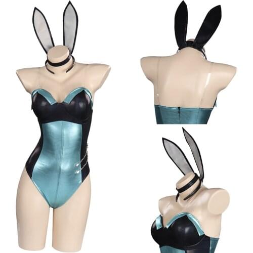 LoL Kaisa Daughter of the Void KDA Cosplay Costume Bunny Girls Jumpsuit Outfits Halloween Carnival Suit