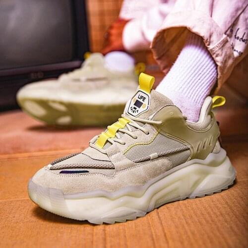 Men Shoes Summer RB Thick Sole Sneakers Big Size Reflective Sports Running Shoes Retro Old Dad Shoe Sports Casual Footwear Male