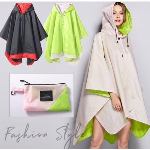 Fashion Double Layer Double Sided Cloak Adult Male And Female Couples Cloak Raincoat Coat Loose Large Size Heavy Rain