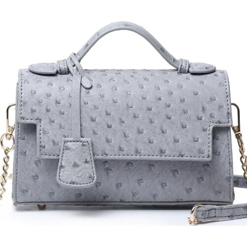 Fashion Women Ostrich Bag Python Pattern Handbags Female Messenger Crossbody Bags For Lady