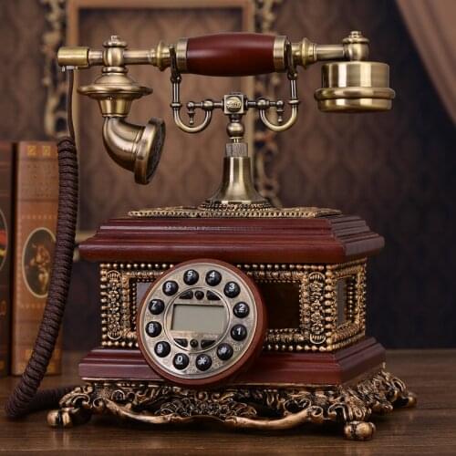 The new European antique landline retro grade telephone Dial number Decoration home Rotate tones
