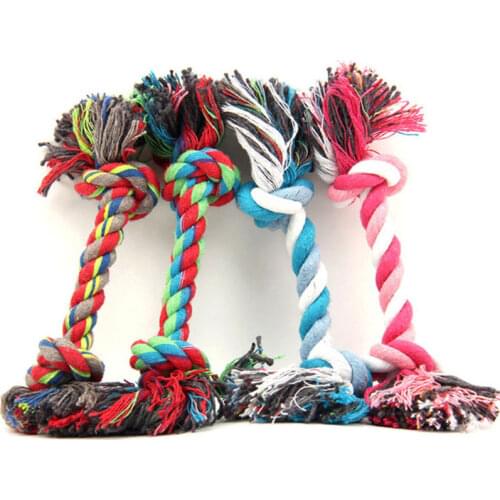 New cotton rope Pet Dog Toys Puppy Cotton Chew Knot Durable Braided Bone Rope Pets Cat Toy For Small Dogs Pet Supplies