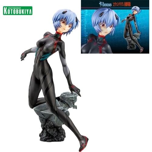 Original Kotobukiya EVA NEON GENESIS EVANGELION anime figure Ayanami Rei Theater version Q Action Figure model Collectible toys