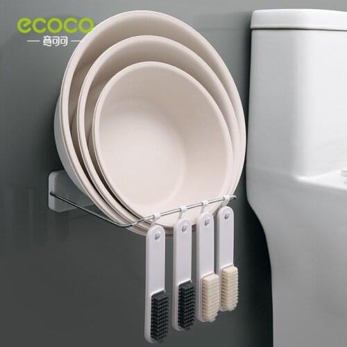 Ecoco Foldable Washbasin Stand, Wall-mounted Bathroom Washbasin Storage Rack, Multifunctional Basin Stand, Washbasin Shelf