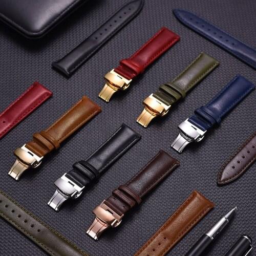 Oil Tanned Leather 21mm 22mm 20mm 18mm Watchband Quick Release Watch Band Strap Brown for Men Women compatible with Fossil Seiko