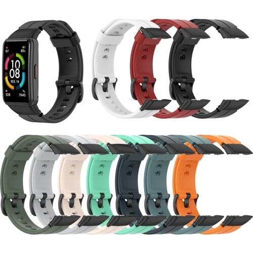 Smart Watch Replacement Strap Waterproof Silicone Bracelet Replacement Strap 16mm Strap For Huawei Band 6 / Honor Band 6