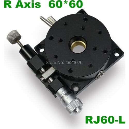 RJ60-L R Axis Running installation type Trimming Station Manual Displacement Platform Linear Stage Sliding Table 60*60mm