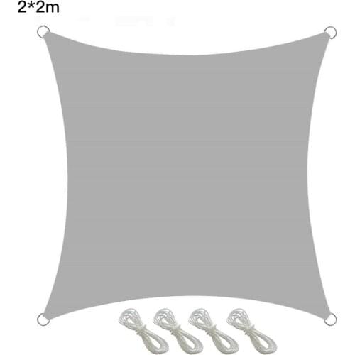 Shade Sail Rainproof Canopy Square 2m*4 Rope 98% UV Set Protection With Hardware Kit Oxford Cloth Outdoor 2*2 M Printing Awning