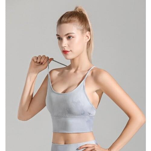 Sport Bra Wireless Tie Dye Printing Underwear Removable Pads Exercise Yoga Sleeping Vest