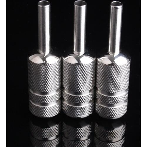 YILONG 22mm Stainless Steel Tattoo Machine Handle Supplies Silver Tattoo Grips