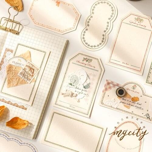 Versailless Dream Retro Border Memo Pads Loose Leaf Japanese Kurashiki Style Hand Account DIY Collage Deco Material Paper