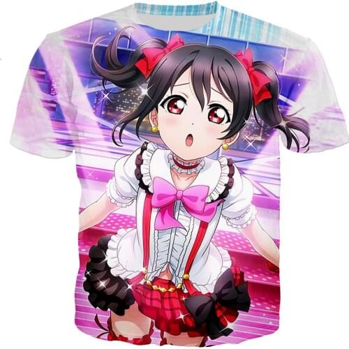 Love Live Sexy Anime Beach Girl Men/women 2021 New Fashion Love Live 3D Printed T-shirt Casual Style Shirts