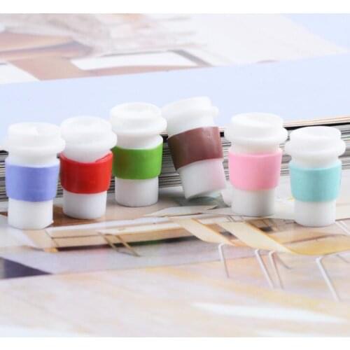 10pcs/lot Resin Craft Supplies Cartoon Coffee cup Arts for Bow Flatback Resin Accessories