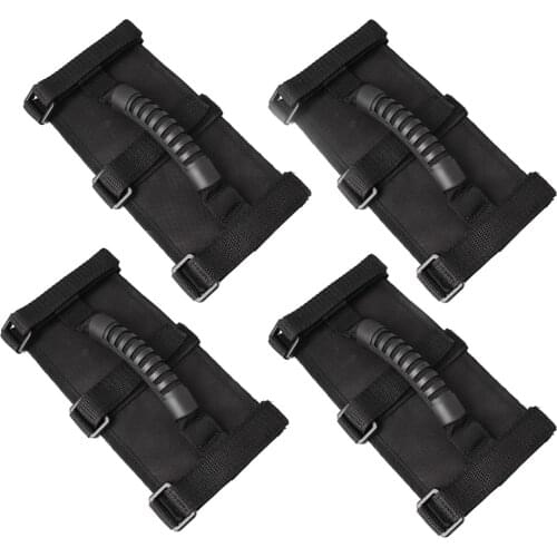 4 PCS /Set Jeep Wrangler Roll Bar Grab Handles for 1987-2021 Jeep Wrangler YJ LJ TJ JK JL & Jeep Gladiator JT ATV