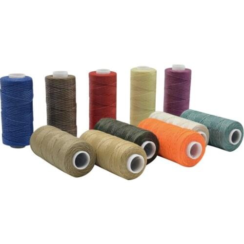 50M 0.8mm Hand Stitching Waxed Thread Flat Waxed Sewing Line Thickness Waxed Thread For Leather Waxed Cord For Leather Craft