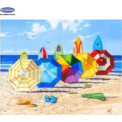 5D DIY Diamond Painting surfboards umbrellas,Embroidery Full Square Diamond Cross Stitch Rhinestone Mosaic wall Painting Decor