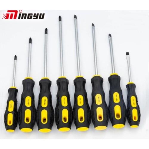 8pcs Phillips Slotted Screwdriver Set Magnetic 160-260mm Long PH SL Screw Driver Home Repairing Hand Tool