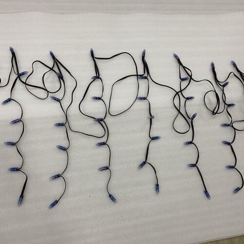 80 pixel regulated stake nodes (Peace family),DC12V 12mm WS2811,8 pixel node/cluster,10 clusters,3 foot spacing,all black wire