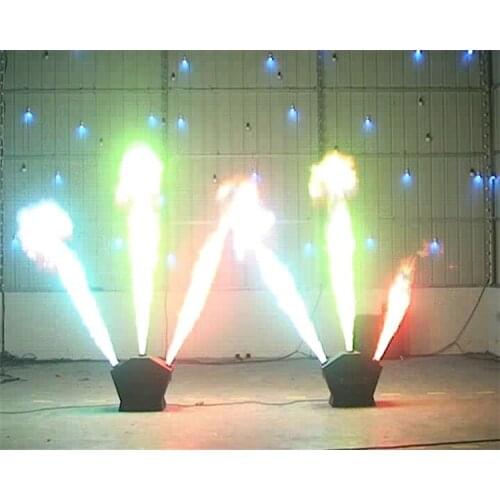 Free shipping 1pcs/lot 1-3m Height Flame Projector Fire Machine DMX Cool Effects 220W Triple Flame Projector