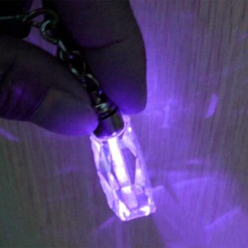LED Vehicle Key Ring Colorful Luminous Keyring Key Holder Crystal Light Changing Creative Gift for friends Family