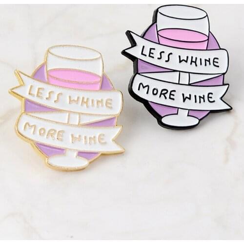 Quote Pins Collection Feminist Girl Power Kindness Wine Lover Inspirational Lovely Cup Enamel Lapel Pin Badges Brooches Gift