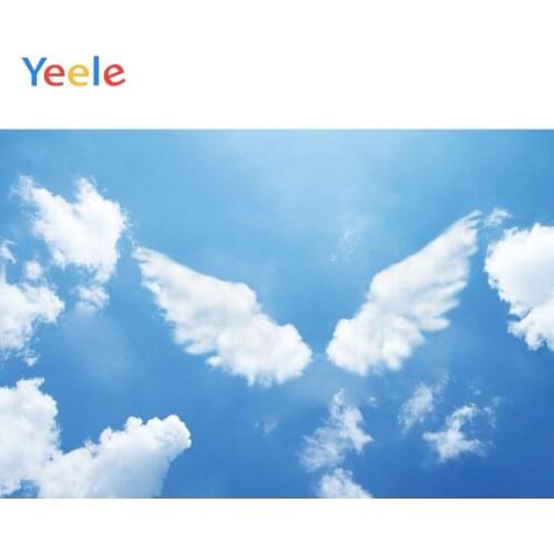 Yeele Decor Photocall Cloud Wings Blue Sky Ins Nice Photography Backdrops Personalized Photographic Backgrounds For Photo Studio