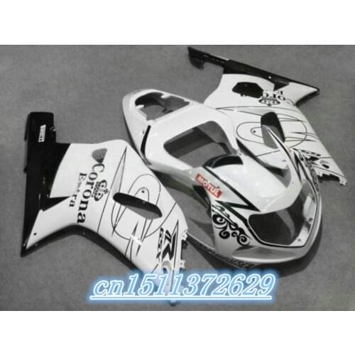 FOR 2001 2003 GSXR600 750 01 02 03 GSXR600 GSXR750 K1 01 02 03 GSXR 600 750 Black/White Fairings for SUZUKI GSXR600 750 01 02 03