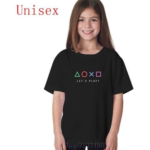 Playstation Lets Play boy clothes t shirt boys shirts for teenage girls baby girl clothes summer clothes fashionable hot sale