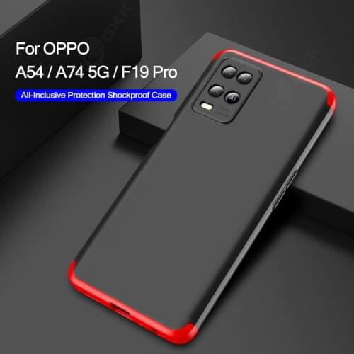 GKK For OPPO A54 A74 4G F19 Pro Case 360 Degree Full Protection Shockproof Hard Matte Cover Case For OPPO A54 A74 F19 Pro Coque