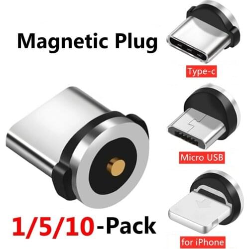 HEEMAX Magnetic Cable plug Type C Micro USB C Plugs Fast Charging Adapter Phone Microusb Type-C Magnet Charger Plug